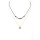 Coin Charm Layered Necklace